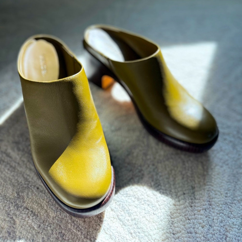 Vince Navina Leather Slip On Clogs